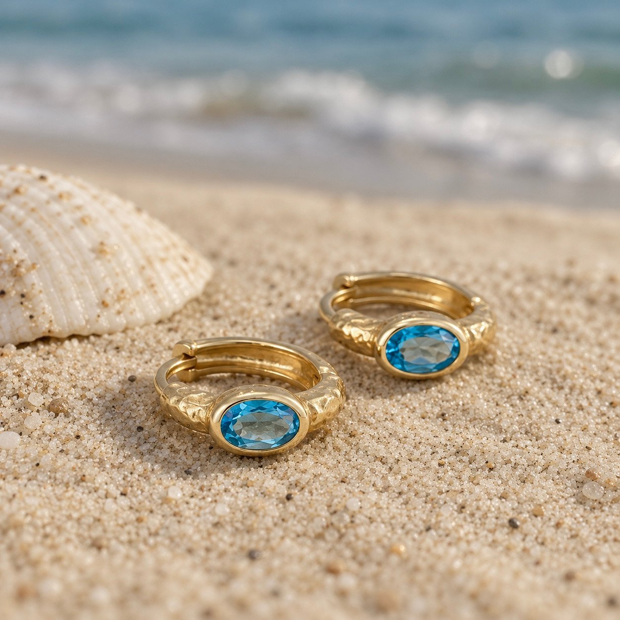 Earrings "Luna Duo Bali Blue"