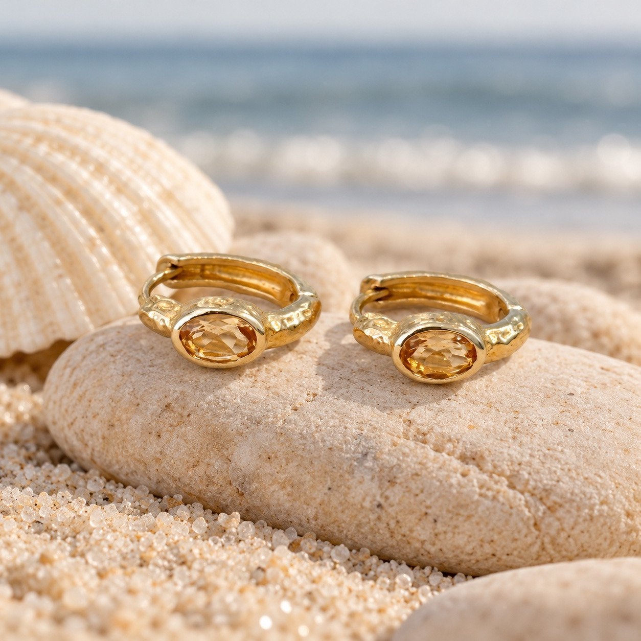 Earrings "Luna Duo Bali Citrine"