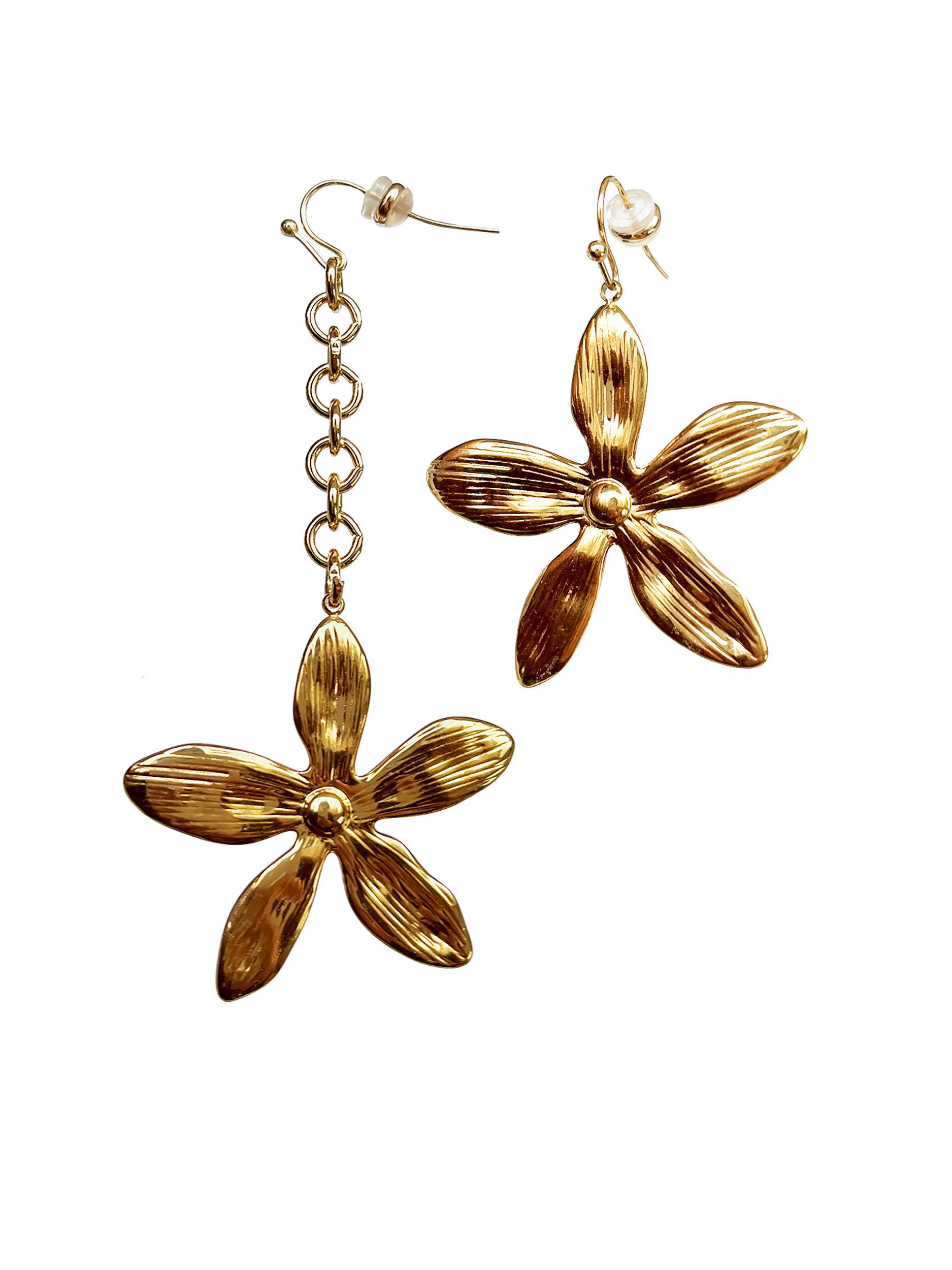 Серьги  Golden flowers