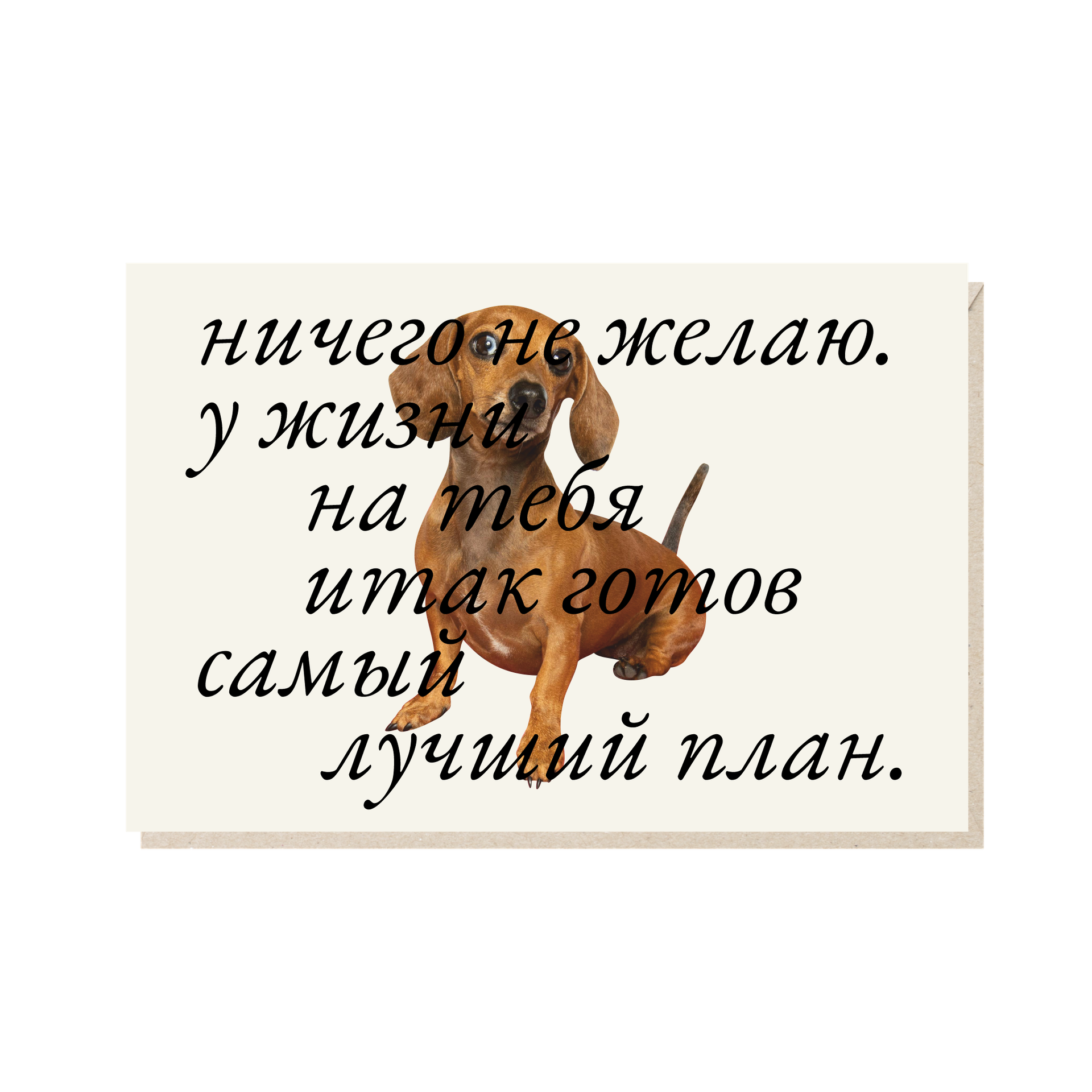 Открытка 10х15. У жизни на тебя самый лучший план