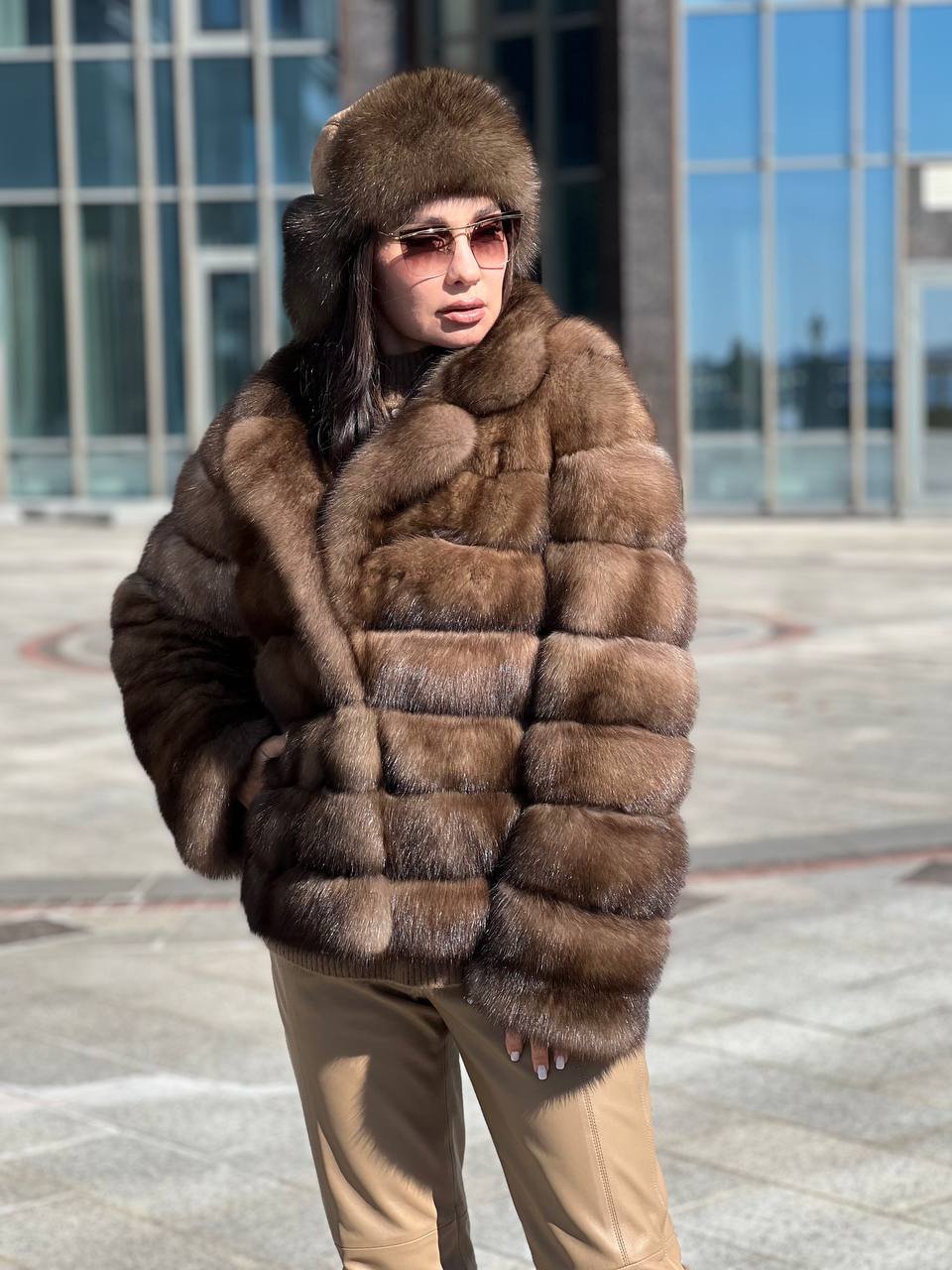 Полушубок из меха соболя