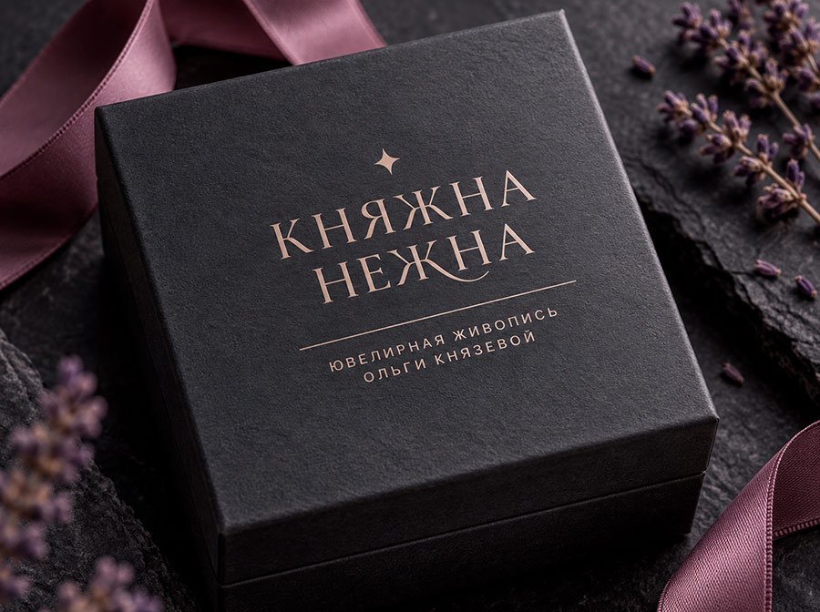 Ювелирная упаковка для украшений с ювелирной живописью на натуральном камне бренда Княжна Нежна
